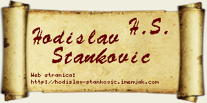 Hodislav Stanković vizit kartica